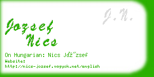 jozsef nics business card